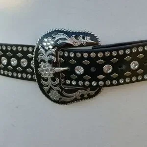 Shepler\'s Black Blingy Crystal Encrusted Belt Shepler main image 2